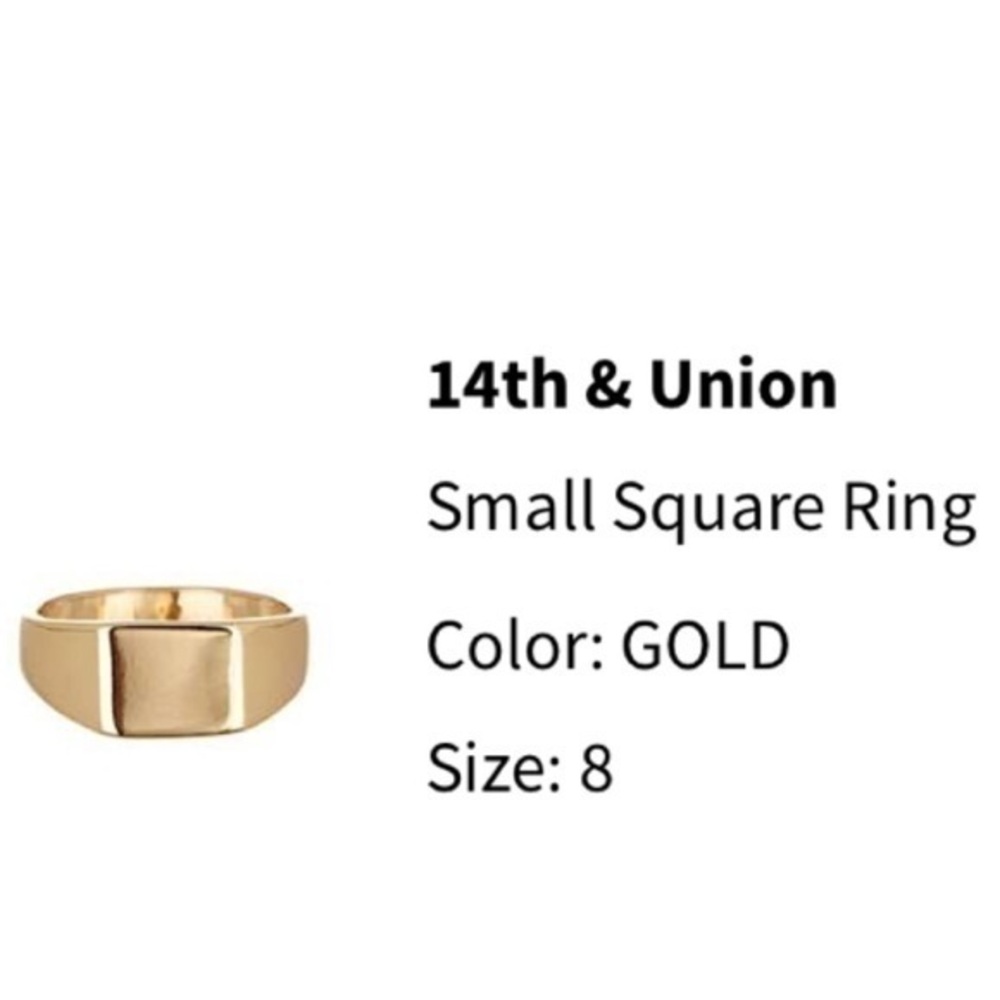 Gold Square Ring JA2-1